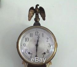 Vintage Seth Thomas 8 Day Springwound Banjo Clock with Eagle Finial 28