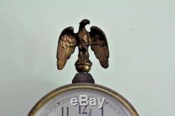 Vintage Seth Thomas 8 Day Springwound Banjo Clock with Eagle Finial 28