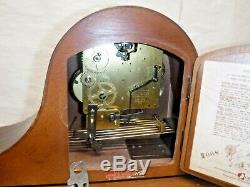 Vintage Seth Thomas 8 Day Tambour Westminster Chime Clock Desk, Mantle Working