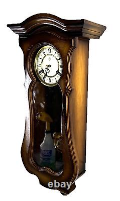 Vintage Seth Thomas 8 Day Time and Strike Wall Clock Working Condition