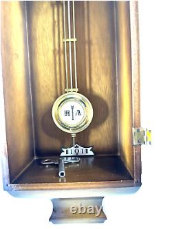 Vintage Seth Thomas 8 Day Time and Strike Wall Clock Working Condition