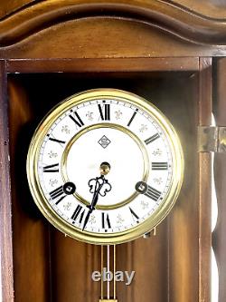 Vintage Seth Thomas 8 Day Time and Strike Wall Clock Working Condition