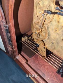 Vintage Seth Thomas A402-005 Westminster Chime Wooden Mantle Clock Tested Works