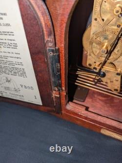 Vintage Seth Thomas A402-005 Westminster Chime Wooden Mantle Clock Tested Works