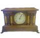 Vintage Seth Thomas Adamantine Mantel Clock 19th Century Brown And Bronze Copper