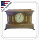 Vintage Seth Thomas Adamantine Mantel Clock 19th Century Brown And Bronze Copper