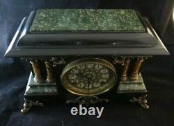 Vintage Seth Thomas Adamantine Ornate Mantle Clock, Case Only, No Clockworks