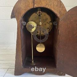 Vintage Seth Thomas Balloon Clock Inlaid Wood Case Read Description! Repair/part