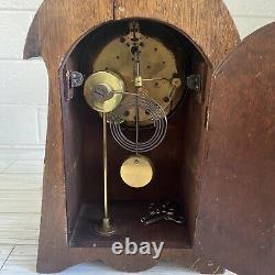 Vintage Seth Thomas Balloon Clock Inlaid Wood Case Read Description! Repair/part