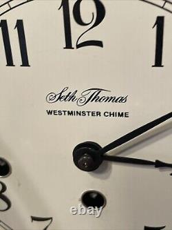 Vintage Seth Thomas Barrister Model Westminster Chime Inlaid Bracket Clock