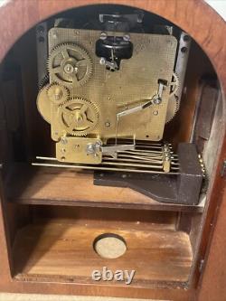Vintage Seth Thomas Barrister Model Westminster Chime Inlaid Bracket Clock