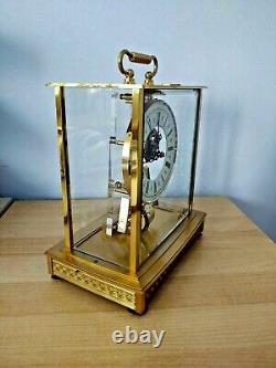 Vintage Seth Thomas Brass Glass Skeleton Carriage Mantel Clock #0792-000 Germany