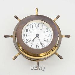 Vintage Seth Thomas Brass Maritime Ship's Bell Clock 1004 CORSAIR-W E537-000
