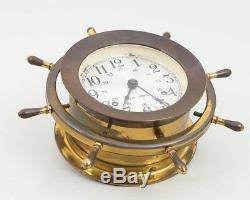 Vintage Seth Thomas Brass Maritime Ship's Bell Clock 1004 CORSAIR-W E537-000