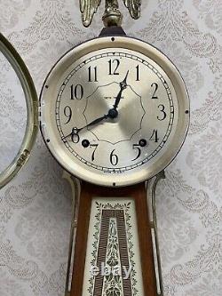 Vintage Seth Thomas Brookfield Banjo Wall Clock