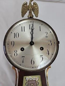 Vintage Seth Thomas Brookfield E 530 Wall Clock With Key And Pendulum