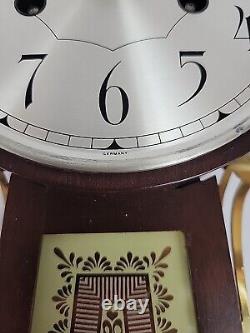 Vintage Seth Thomas Brookfield E 530 Wall Clock With Key And Pendulum