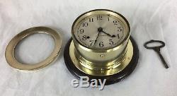 Vintage Seth Thomas Bulkhead Ships Clock, With Chime. German Made, Nautical