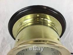 Vintage Seth Thomas Bulkhead Ships Clock, With Chime. German Made, Nautical