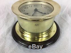 Vintage Seth Thomas Bulkhead Ships Clock, With Chime. German Made, Nautical