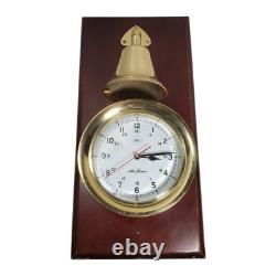 Vintage Seth Thomas Chesapeake Ship Wall Clock & Brass Bell Model 1047