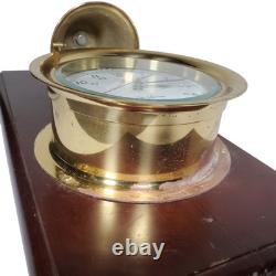 Vintage Seth Thomas Chesapeake Ship Wall Clock & Brass Bell Model 1047