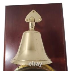 Vintage Seth Thomas Chesapeake Ship Wall Clock & Brass Bell Model 1047