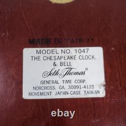 Vintage Seth Thomas Chesapeake Ship Wall Clock & Brass Bell Model 1047