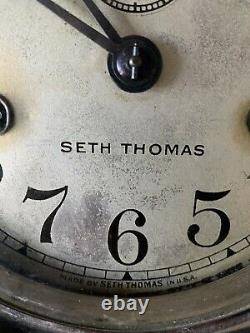 Vintage Seth Thomas Double Wind Clock Ships Clock Seth Thomas Clocks