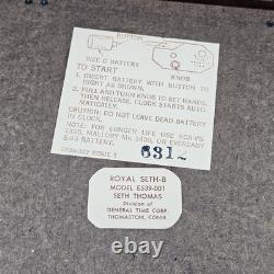 Vintage Seth Thomas E539-001 Royal MCM Mid Century Modern Clock Works