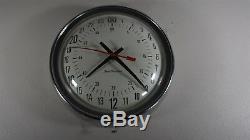 Vintage Seth Thomas Electric Wall Clock 24 Hour Model