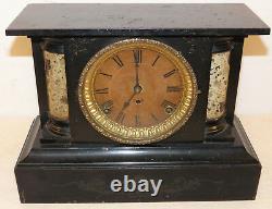 Vintage Seth Thomas F Kroeber Cast Iron Mantel Clock INV13344