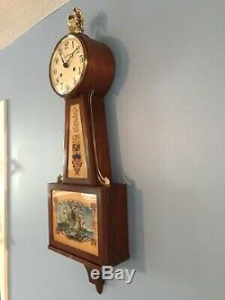 Vintage Seth Thomas Germany Key Wind War of 1812 31 Banjo Clock