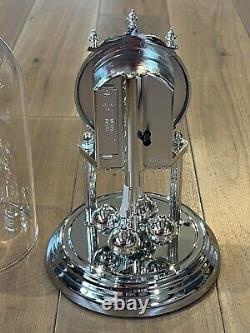 Vintage Seth Thomas Glass Dome Clock Germany Silver