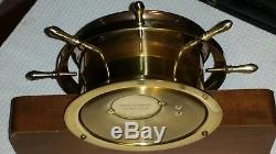 Vintage Seth Thomas Helmsman Brass Mantle Clock Model E537-001, Boat/Ship Clock