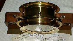Vintage Seth Thomas Helmsman Brass Mantle Clock Model E537-001, Boat/Ship Clock