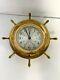 Vintage Seth Thomas Helmsman Brass Ship's Clock 1973 Isotron Electric Movement