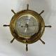 Vintage Seth Thomas Helmsman E537-011 1508 Weather Barometer Brass Nautical Usa