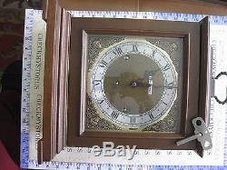 Vintage Seth Thomas Legacy IV Wood Mantle Shelf Clock With Key And Manual