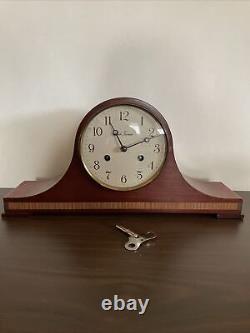 Vintage Seth Thomas Lynton-2W MCM Art Deco Mantle 8 Day Clock with Key