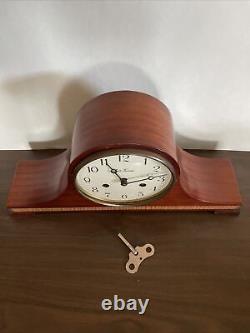 Vintage Seth Thomas Lynton-2W MCM Art Deco Mantle 8 Day Clock with Key