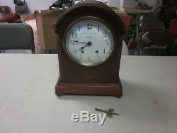 Vintage Seth Thomas Mantel Clock WORKS/REPAIR PORCELAIN FACE