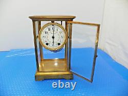 Vintage Seth Thomas Mantle Clock Brass-Glass Regulator 48 N Brass Works USED