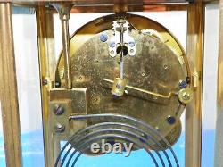 Vintage Seth Thomas Mantle Clock Brass-Glass Regulator 48 N Brass Works USED