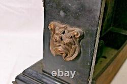 Vintage Seth Thomas Mantle Clock Cabinet With Pillars & Lion Heads Cab Only