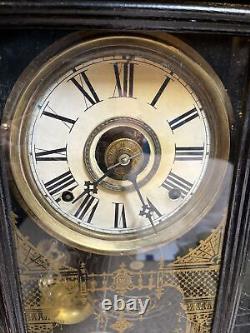 Vintage Seth Thomas Mantle Parlor Clock WithAlarm RUNS Well