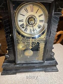 Vintage Seth Thomas Mantle Parlor Clock WithAlarm RUNS Well