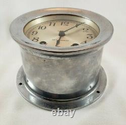 Vintage Seth Thomas Nickel Plated Ships Bell 4 Ship Clock