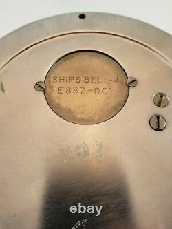 Vintage Seth Thomas Nickel Plated Ships Bell 4 Ship Clock