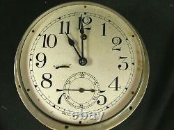 Vintage Seth Thomas Nickle Plated Brass Nautical Boat Ship Clock WWI-WWII Period